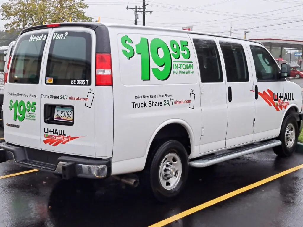 Driving a U-Haul in the rain