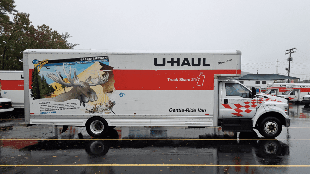 U-Haul moving truck with driver for hire